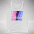 Distressed Omnisexual Pride Exclamation Points Premium Tank Top - White